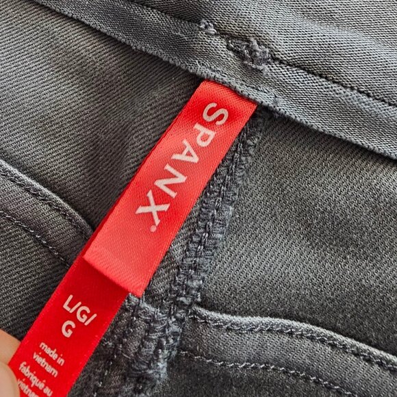 SPANX Stretch Twill Straight Leg Pant, Seafoam Green, Shaping, Pull On, Size L - Picture 5 of 11